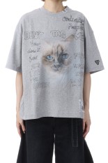 CAT PRINTED TEE - GRAY (K16TS772)