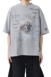 CAT PRINTED TEE - WHITE (K16TS772)