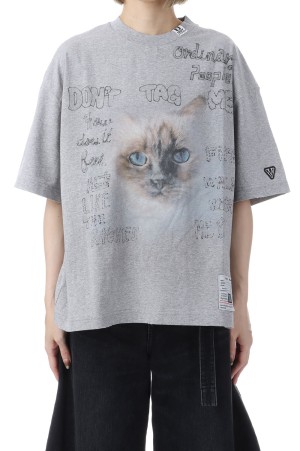 CAT PRINTED TEE - GRAY (K16TS772)
