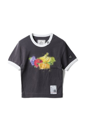 FRUIT PRINTED MINI TEE - BLACK (K16TS792)