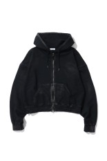 Pigmented Zipup Hoodie - FADE BLACK (a-HD01)
