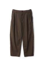 Cotton Wool Poplin Oversized Slacks - BROWN (GM261-40308)