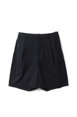 Cotton Wool Poplin Oversized Shorts - BLACK (GM261-40309)