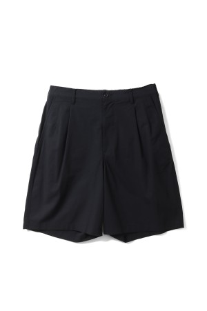 Cotton Wool Poplin Oversized Shorts - BLACK (GM261-40309)