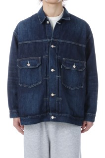 Selvage Denim Jacket - INDIGO_DARK FADE (GU261-20054DB)