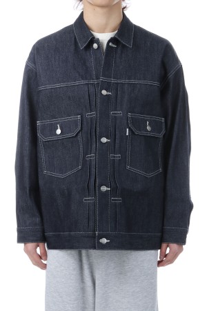 Selvage Denim Jacket - INDIGO_RIGID (GU261-20054RB)