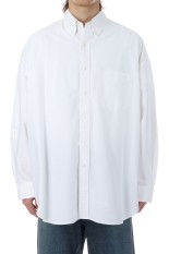 Oxford L/S Oversized B.D Shirt - WHITE (GM261-50021B)