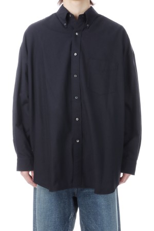 Oxford L/S Oversized B.D Shirt - BLACK (GM261-50021B)