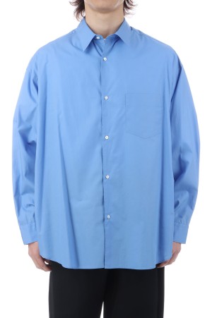 Broad L/S Oversized Regular Collar Shirt - BLUE (GM261-50001B)
