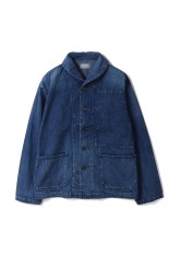 Selvedge Light Denim Shawl Collar Coverall - Blue (1019109)