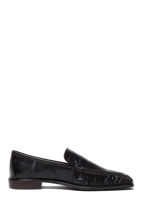 靴 Squaretoe Gather Loafers 38 Squaretoe Gather Loafers - DARK BROWN (12521007) | セレクト