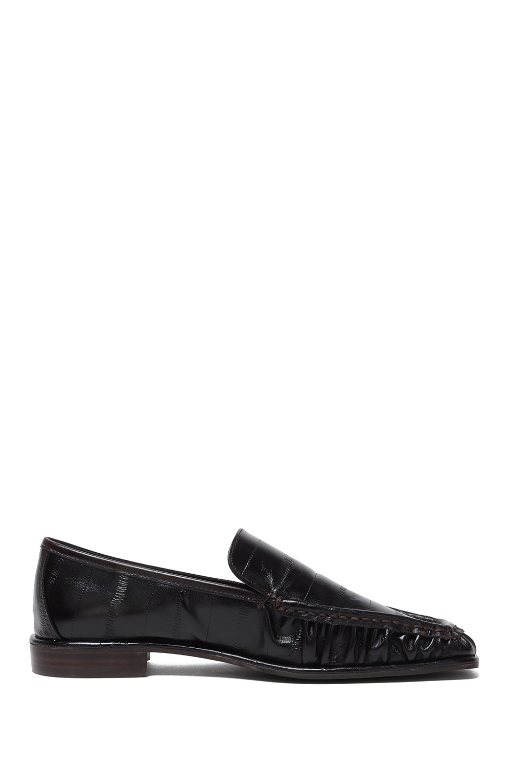 Squaretoe Gather Loafers - DARK BROWN (12521007) | セレクト