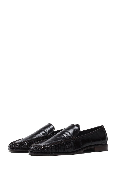 Squaretoe Gather Loafers - DARK BROWN (12521007) | セレクト