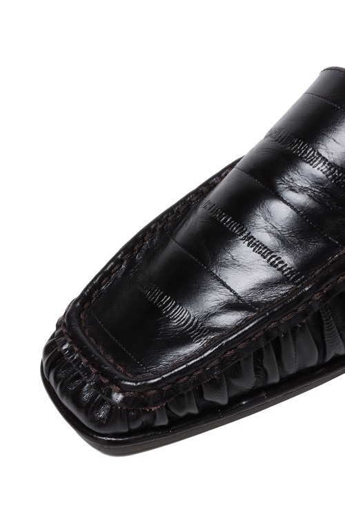 Squaretoe Gather Loafers - DARK BROWN (12521007) | セレクト