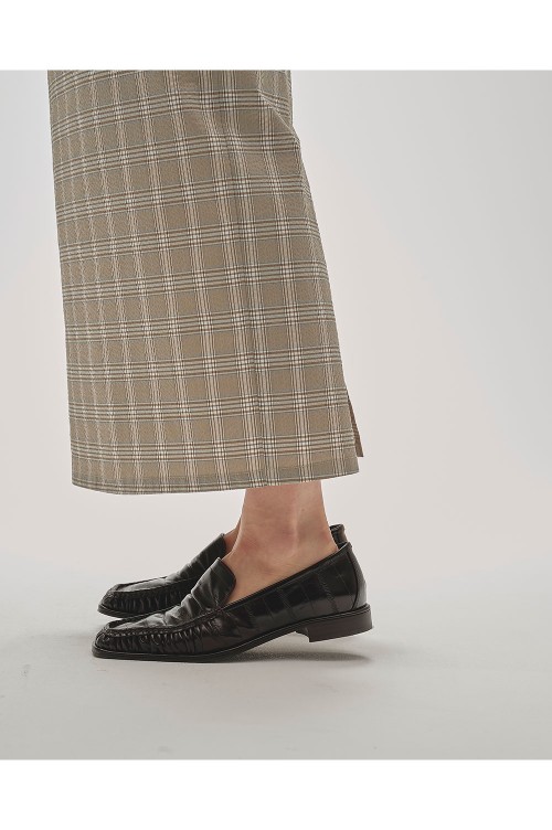 Squaretoe Gather Loafers - DARK BROWN (12521007) | セレクト