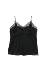 Satin Lace Camisole - BLACK (12610431)