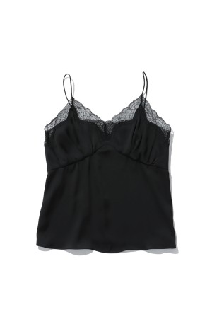 Satin Lace Camisole - BLACK (12610431)
