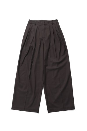 Lightweight Tuck Trousers - DARK BROWN (12610723)