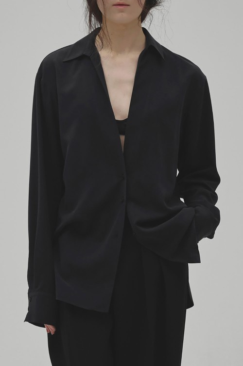 Silky Skipper Shirts - BLACK (12620403) | セレクトショップ