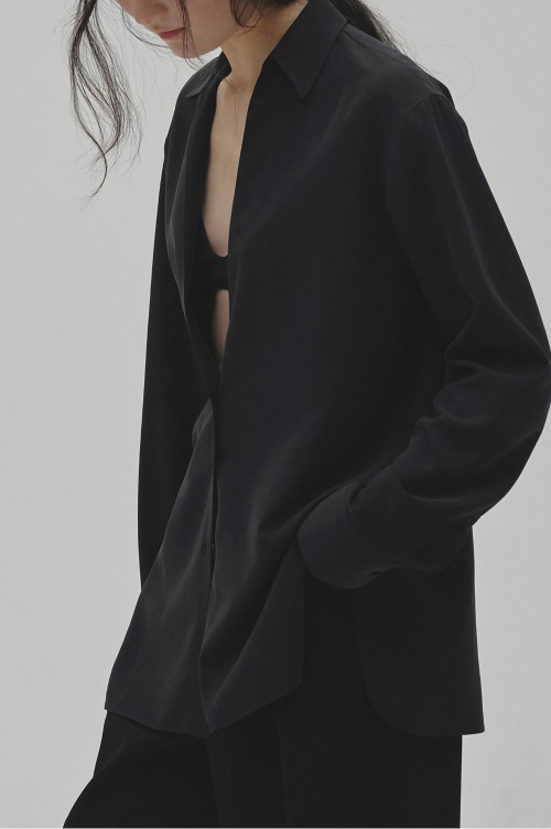 Silky Skipper Shirts - BLACK (12620403) | セレクトショップ