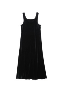 Velour Pencil Dress - BLACK (12620303)
