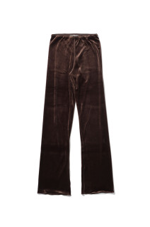 Velour Slit Leggings - BROWN (12620703)