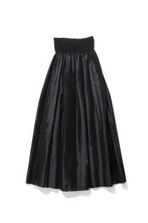 Silky Waist Shirring Skirt - BLACK (12620802)
