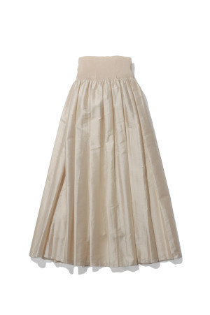 Silky Waist Shirring Skirt - SAND (12620802)