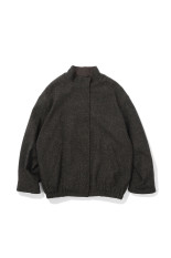 Silknep Tweed Blouson - DARK BROWN (12620203)