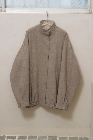 Silknep Tweed Blouson - GRAY BEIGE (12620203)