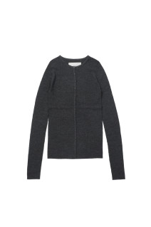 Silkwool Knit Cardigan - CHARCOAL GRAY (12620501)