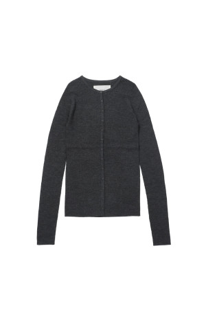 Silkwool Knit Cardigan - CHARCOAL GRAY (12620501)