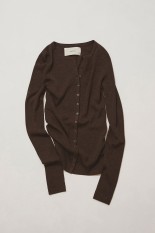 Silkwool Knit Cardigan - DARK BROWN (12620501)