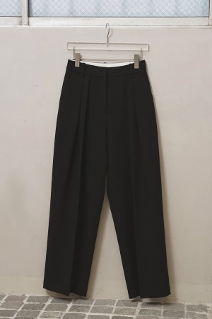 Bonding Wide Trousers - BLACK (12620702)