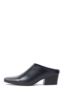Squaretoe Leather Sabot - BLACK (12521020)