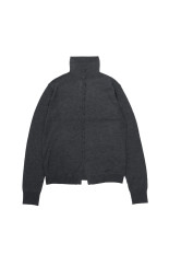 Turtleneck Button Knit - CHARCOAL GRAY (12620510)