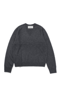 Woolcashmere Vneck Knit - CHARCOAL GRAY (12620508)