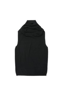 Highneck Drape Tanktop -BLACK (12610536)
