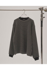 Border Long T-shirts -CHARCOAL GRAY (12520613)