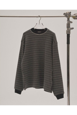 Border Long T-shirts -CHARCOAL GRAY (12520613)