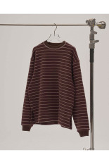 Border Long T-shirts -CHOCOLATE (12520613)