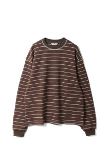 Border Long T-shirts -CHARCOAL GRAY (12520613)