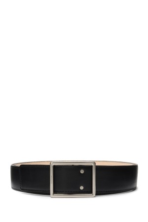 Graphpaper Holeless Leather Classic Belt - BLACK (GU261-90559B)