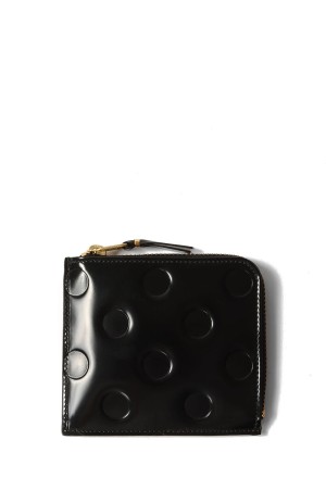 DOTS EMBOSSED LEATHER LINE C - BLACK (8Z-F031-051)