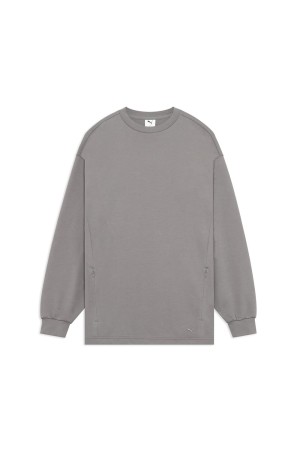 OVERSIZED LS TEE - 71 Flat Medium Gray (638056)*
