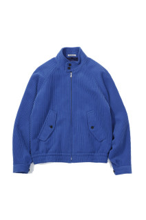 WOOL CASHMERE CORDUROY ZIP BLOUSON - ROYAL BLUE (A26AB05FC)