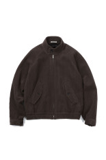 WOOL CASHMERE CORDUROY ZIP BLOUSON - SMOKY BROWN (A26AB05FC)