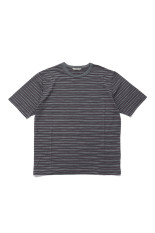 SOFT SMOOTH WOOL STRIPE JERSEY TEE - GRAY STRIPE (A26AT04BT)
