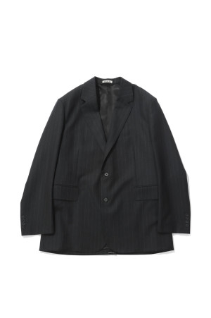 BLUEFACED WOOL JACKET - CHARCOAL NAVY STRIPE (A26AJ03BS)