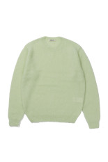 BRUSHED SUPER KID MOHAIR KNIT P/O - LIGHT LIME (A26AP04KM)